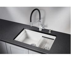 Кухонная мойка GRANULA KS-7304U, АРКТИК (БЕЛЫЙ), кварц 