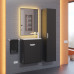 Тумба с раковиной для ванной подвесная Uperwood Modul 50х21х62 см, черная матовая 393020545 Тумба с раковиной для ванной подвесная Uperwood Modul 50х21х62 см, черная матовая 393020545