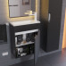 Тумба с раковиной для ванной подвесная Uperwood Modul 50х21х62 см, черная матовая 393020545 Тумба с раковиной для ванной подвесная Uperwood Modul 50х21х62 см, черная матовая 393020545
