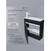 Тумба с раковиной для ванной подвесная Uperwood Modul 50х21х62 см, черная матовая 393020545 Тумба с раковиной для ванной подвесная Uperwood Modul 50х21х62 см, черная матовая 393020545