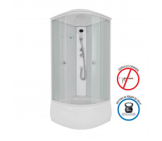 Душевая кабина Niagara NG-8308-14 (900х900х2100) высокий поддон (40см), стекло МАТОВОЕ белые профиля  