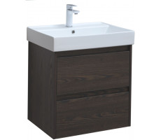Тумба с раковиной Aquanet Nova Lite 60 2 ящ. цв. дуб черный (305234) 
