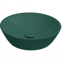 Раковина ISVEA SistemaY Soft накладная ШГВ 450*450*120 отверстия для смесителя отсутствуют цвет изумрудный матовый 10SY66045-2P