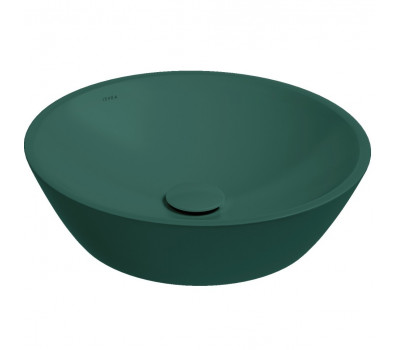 Раковина ISVEA SistemaY Soft накладная ШГВ 450*450*120 отверстия для смесителя отсутствуют цвет изумрудный матовый 10SY66045-2P 
