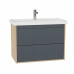 Тумба под раковину Onika Дайлер 80 подвесная графит/дуб сонома (ум. Фостер 80) 108062 