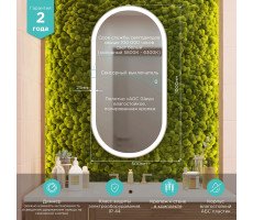 Зеркало MIXLINE Виола 50х100 сенсорный выключатель, светодиодная подсветка 547314  