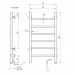 Полотенцесушитель элктрический Domoterm Аврора DMT 109-6 40x80 EK R Хром 