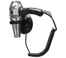 Фен HOTELline настенный с антивандальной защитой 1800 W черный/металлик, шт NOFER 02057.B 