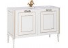 Тумба с раковиной Aquanet Паола 120 белый/золото (литьевой мрамор) 