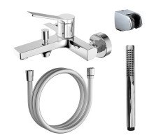 Смеситель для ванны и душа Azario VISE с ручным душем, хром AZ-VSA238330C 