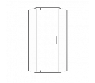 Душевая ширма Дека-Графит, 100х100, пятиугольник  Triton Щ0000073930 