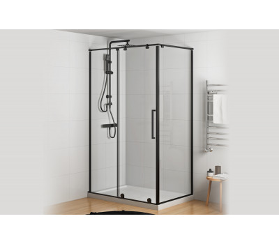 Душевой угол BERN-S RB100x90х195-T-BL (прозрачное) черный 