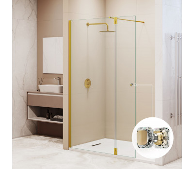 Душевая перегородка RGW WA-054Gb (WA-010Gb + Z-072Gb) 1000 351005403-16 Золото BRUSH 