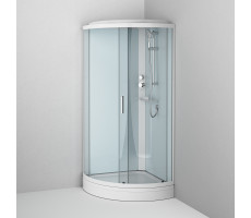 Душевая кабина 90x90 см, без гидромассажа AM.PM X-Joy W88C-401-090WT Стекло прозрачное; профиль белый 