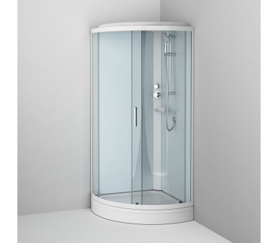 Душевая кабина 90x90 см, без гидромассажа AM.PM X-Joy W88C-401-090WT Стекло прозрачное; профиль белый 