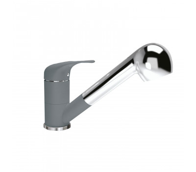 Смеситель для кухни с выдвижным изливом Florentina СИГМА 313.14L.1223.307, серый шёлк 