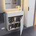 Тумба с раковиной для ванной подвесная Uperwood Modul 60х21х62 см, белая/графит 393020557 Тумба с раковиной для ванной подвесная Uperwood Modul 60х21х62 см, белая/графит 393020557