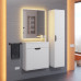 Тумба с раковиной для ванной подвесная Uperwood Modul 60х21х62 см, белая/графит 393020557 Тумба с раковиной для ванной подвесная Uperwood Modul 60х21х62 см, белая/графит 393020557