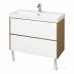 Тумба под раковину Aquaton Сканди 90 белая, дуб рустикальный 1A251901SDZ90 