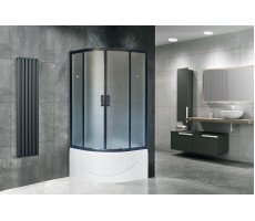 Душевой угол с поддоном Royal Bath RB 100BK-C-BL (матовое) черный 