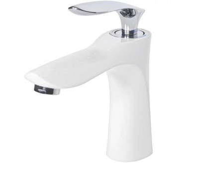 Смеситель для раковины Grocenberg GB2001WC, белый/хром 