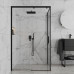 Душевое ограждение 120х80 см PAINI Dax, прямоугольное, раздвижное, универсальное, черный (YO) 84YO12080 