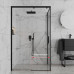 Душевое ограждение 120х80 см PAINI Dax, прямоугольное, раздвижное, универсальное, черный (YO) 84YO12080 