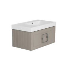 Тумба под раковину подвесная La Fenice Cubo FNC-01-CUB-C-80, бежевая  Тумба под раковину подвесная La Fenice Cubo FNC-01-CUB-C-80, бежевая