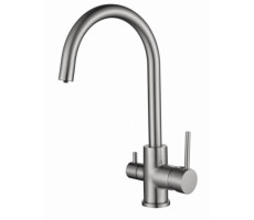 Смеситель для кухонной мойки KAISER Merkur 26744-5 серебро 