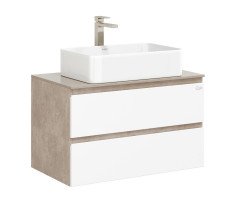 Тумба Onika Алеста 80 подвесная, белая/камень светлый (ум. Олимпия 56) 108054 Тумба Onika Алеста 80 подвесная, белая/камень светлый (ум. Олимпия 56) 108054