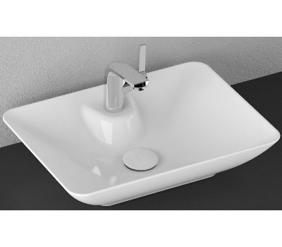 Раковина ISVEA SistemaY Clear накладная ШГВ 525*395*147 отверстия для смесителя 1 цвет белый 10SY50052 