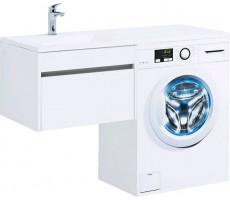 Тумба с раковиной Aquanet Токио 120 L белый (подвесная, 1 ящик) 