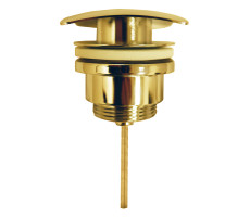 Донный клапан AZARIO для раковины, квадрат, CLIC-CLAC, G 1 1/4, латунь, золото AZ-106-GL Донный клапан AZARIO для раковины, квадрат, CLIC-CLAC, G 1 1/4, латунь, золото AZ-106-GL