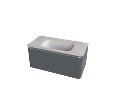 Тумба под раковину подвесная Knotlor ГРАЦИЯ 89 см графит матовый 