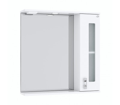 Шкаф-зеркало Onika Кристалл 67 белый, правый, с подсветкой 206706 Шкаф-зеркало Onika Кристалл 67 белый, правый, с подсветкой 206706