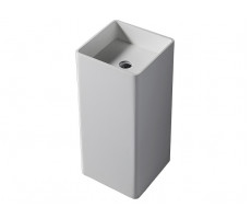 Отдельностоящая напольная раковина, KUBE цвет белый глянцевый UNI-FLOW FS502-400 Gloss White 