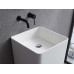 Отдельностоящая напольная раковина, KUBE цвет белый глянцевый UNI-FLOW FS502-400 Gloss White 