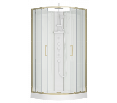 Душевая кабина Royal Bath BERN RB90HK-WT-GD (прозрачное) 90х90см золото 