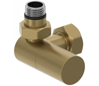 Вентиль Сунержа 3D G 1/2" НР х G 3/4" НГ левый цилиндр цвет-золотой шёлк 32-1402-1234 