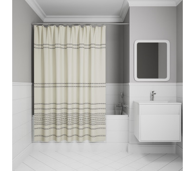 Штора для ванной IDDIS Base 200x240 см, Полиэстер BD01P24i11 Штора для ванной IDDIS Base 200x240 см, Полиэстер BD01P24i11