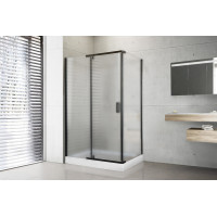Душевой угол с поддоном Royal Bath  RB  HPV-C-BL 140х80х213 (матовое) черный 