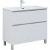 Тумба с раковиной Aquanet Вега 90 (Flat) напольная 2 ящ. цв. белый глянец 00345383 Тумба с раковиной Aquanet Вега 90 (Flat) напольная 2 ящ. цв. белый глянец 00345383