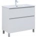 Тумба с раковиной Aquanet Вега 90 (Flat) напольная 2 ящ. цв. белый глянец 00345383 Тумба с раковиной Aquanet Вега 90 (Flat) напольная 2 ящ. цв. белый глянец 00345383