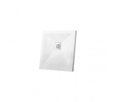 Поддон для душа из искусственного камня  Vincea VST-4SR9090W, 900*900*25, белый матовый 