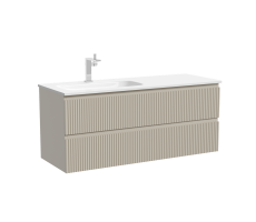 Тумба подвесная SANCOS Snob R левая 1195х445х500, c двумя ящиками оснащенными доводчиками, Beige Soft, арт.SNR120LCE 