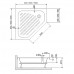 Душевой поддон трапеция RGW BT/CL-S  900x900 16180599-51  