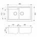 Кухонная мойка TopZero Demi Galaxy (860x500.20-40), искусcтвенный гранит 