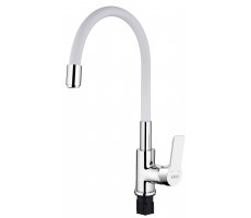 Смеситель Coral для кухни с R-изливом белый CL 519 W ESKO 