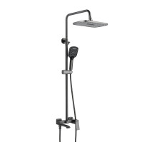 Душевая система Shevanik S4036T, оружейная сталь