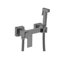 Гигиенический душ со смесителем Shevanik S137T, оружейная сталь